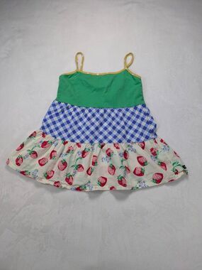 Matilda Jane Women's Strawberry Biscotti Layered Tank Blue & Green XS